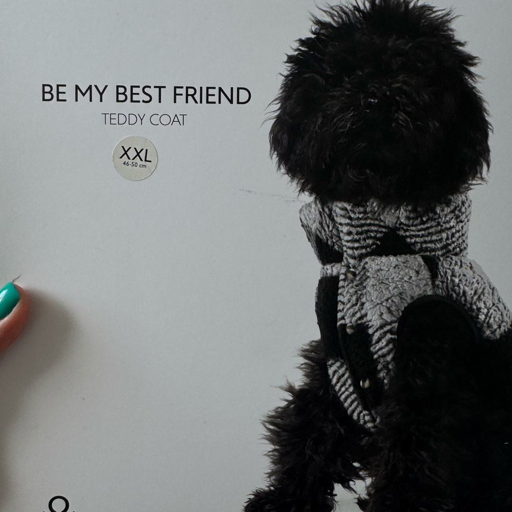 United Colors Of Benetton Black and Gray Dog Coat